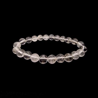 Cristal de Roche - Bracelet Boule 6 mm Qualité A (Lot de 5 pièces)