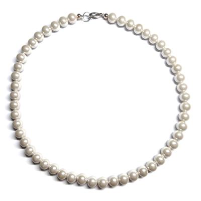 Hématite magnétique Blanche - Collier Boule 6 mm