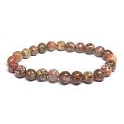 Jaspe Léopard - Bracelets Boules (Lot de 5 pièces)