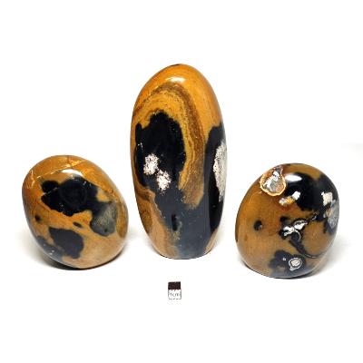 Jaspe jaune - Forme libre n°06 ( Lot de 3 pièces )