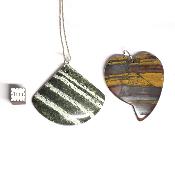 Mixte percé - pendentif coeur et autre (Lot de 10 pièces) 