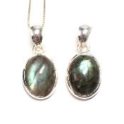 Labradorite - Pendentif en Argent (Lot de 3 pièce)