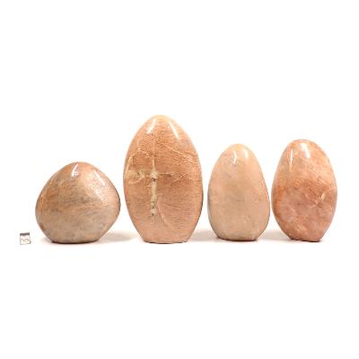 Pierre de Lune Orange - Forme libre n° 10 (Lot de 4 pièces)