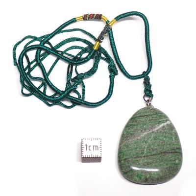 Rubis crosite avec cordon - pendentif pierre plate (Lot de 10 pièces) 