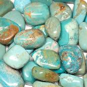 Turquoise - pierre roulée percée Qualité A (Lot de 100 grammes)