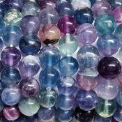 Fluorine Multicolore Foncée - Bracelet Boule 6 mm (Lot de 5 pièces)