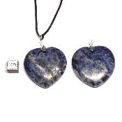 Sodalite - pendentif coeur (Lot de 10 pièces) 