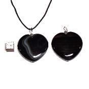 Onyx - pendentif coeur (Lot de 10 pièces) 