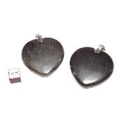 Hématite - pendentif coeur (Lot de 10 pièces)  