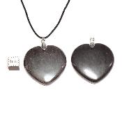 Hématite - pendentif coeur (Lot de 10 pièces)  