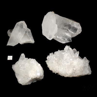 Cristal de roche - Amas n° 02 (Lot de 4 pièces)