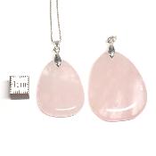 Quartz Rose - Pendentif Mini pierre plate