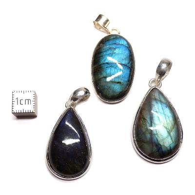 Labradorite Pendentifs Argent (Lot de 3 pièces) 2623