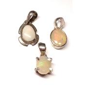 Opale d'Éthiopie Pendentifs Argent (Lot de 3 pièces) 2883