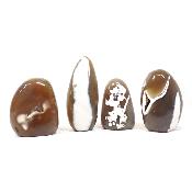 Agate Naturelle - Forme libre n°04 ( Lot de 4 pièces)