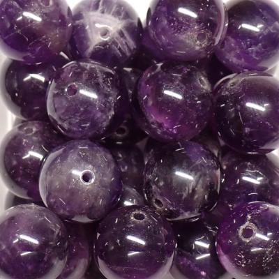 Améthyste - Fil de perles 12 mm (Lot de 30 perles)