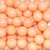 Corail Rose - Fil de perles 8 mm (Lot de 100 perles)