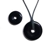 Obsidienne Noire - Donut 3 cm Ø (Lot de 10 pièces)  