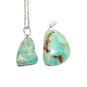 Chrysoprase - Pendentif pierre roulée (Lot de 10 pièces)
