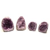Améthyste mini géode - pierre brute n°06 ( Lot de 4 pièces )
