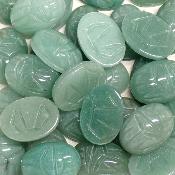 Aventurine Verte - cabochon Scarabé (Lot de 10 pièces) 
