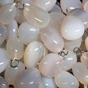 Agate Naturelle - Pendentif pierre roulée (Lot de 20 pièces)