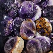 Améthyste de France (Puy de Dôme) - mini pierre plate