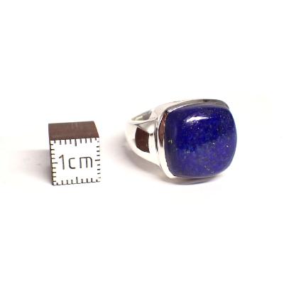Lapis Lazuli - Bagues Carrée Réglable en Argent (Lot de 3 pièce)
