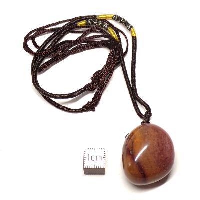 Jaspe Mokaite avec cordon - pendentif pierre roulé (Lot de 10 pièces)