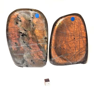 Labradorite "EE" - Forme libre n°28 ( Lot de 2 pièces )
