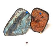 Labradorite "EE" - Forme libre n°29 ( Lot de 3 pièces )
