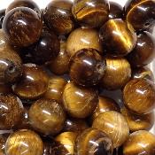 Oeil de Tigre - Fil de perles 10 mm (Lot de 40 perles)