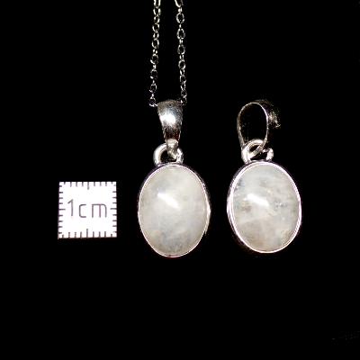 Pierre de Lune Bleutée - Pendentif en Argent (Lot de 3 pièce)