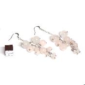 Quartz Rose - Boucles d'oreilles en grappes (Lot de 10 pièce) 