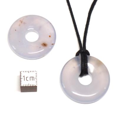 Calcédoine bleue - Donut 3 cm Ø (Lot de 10 pièces)  