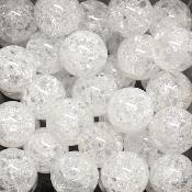 Cristal Crack - Fil de perles 10 mm (Lot de 40 perles)