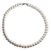 Hématite magnétique Blanche - Collier Boule 6 mm