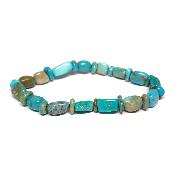 Turquoise - Bracelets pierres roulées (Lot de 10 pièces)