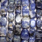 Sodalite - Bracelets pierres roulées carrées (Lot de 5 pièces)