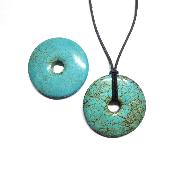 Turquénite - Donut 3 cm Ø (Lot de 10 pièces)  
