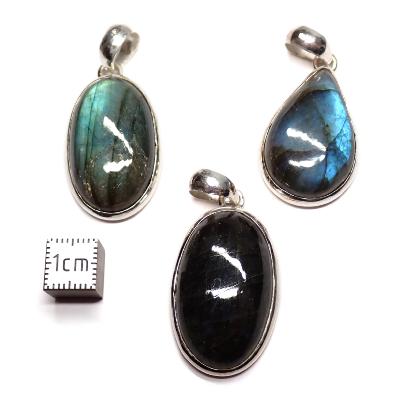 Labradorite Pendentifs Argent (Lot de 3 pièces) 2621