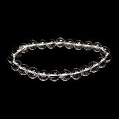 Cristal de Roche - Bracelet Boule 8 mm Qualité E (Lot de 5 pièces)