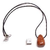 Mixte de pendentif avec cordon - pendentif pierre roulée (Lot de 10 pièces) 