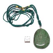 Rubis crosite avec cordon - pendentif pierre plate (Lot de 10 pièces) 