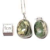 Smaragdite - Pendentif pierre roulée