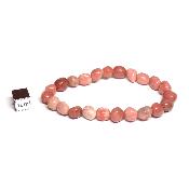 Thulite - Bracelets pierres roulées (Lot de 5 pièces)