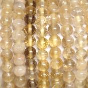 Citrine - Bracelet Boule 6 mm Qualité E (Lot de 5 pièces)