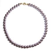 Hématite magnétique Violet - Collier Boule 8 mm