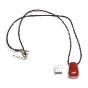 Mixte de pendentif avec cordon - pendentif pierre roulée (Lot de 10 pièces) 