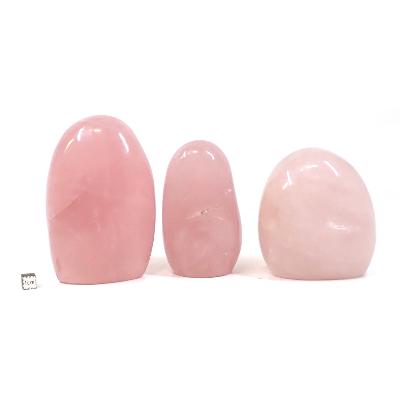 Quartz Rose - Forme libre n° 15 (Lot de 3 pièces)